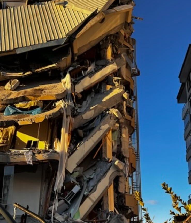 Collapsed buildings
