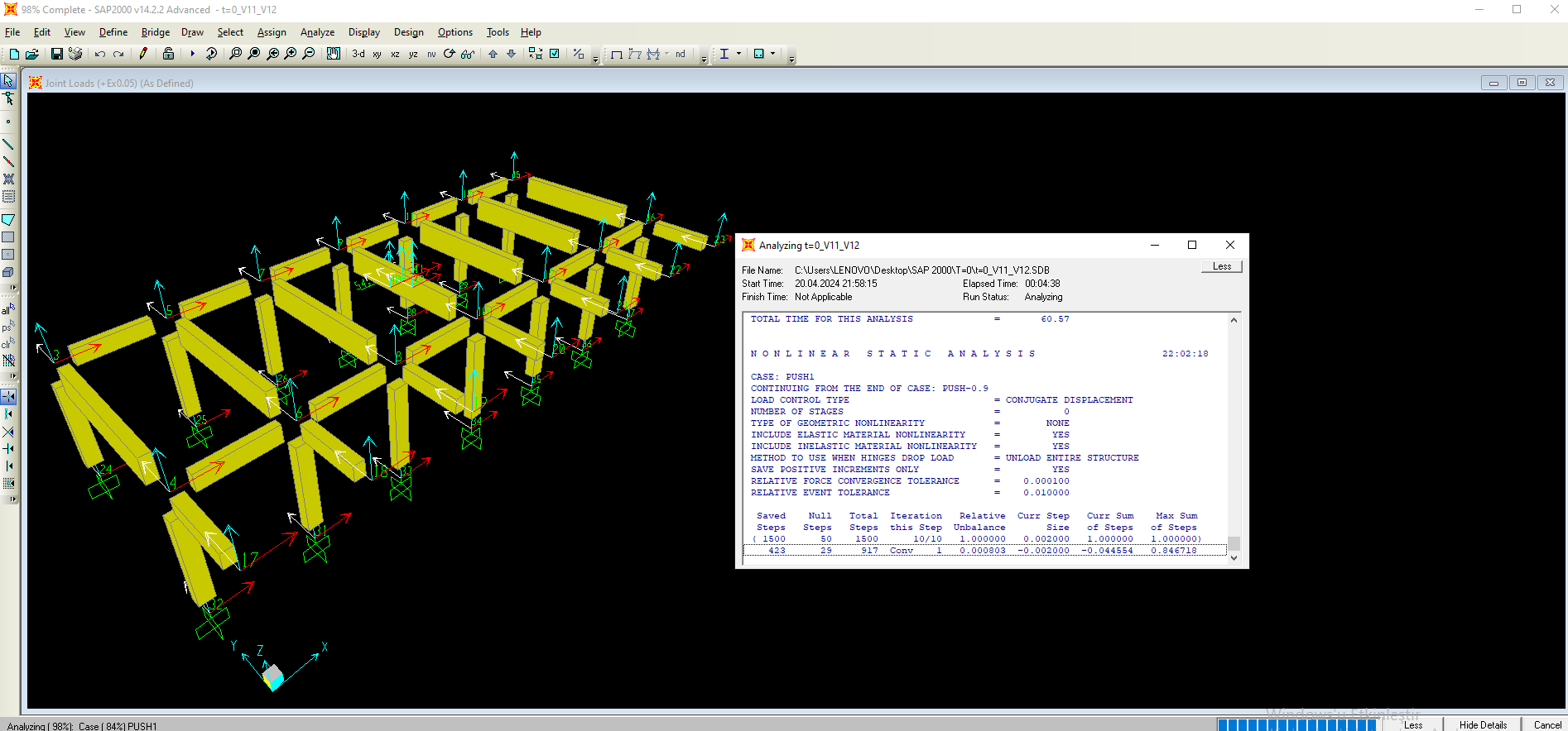 SAP 2000 modeling without slip displacement — image 3