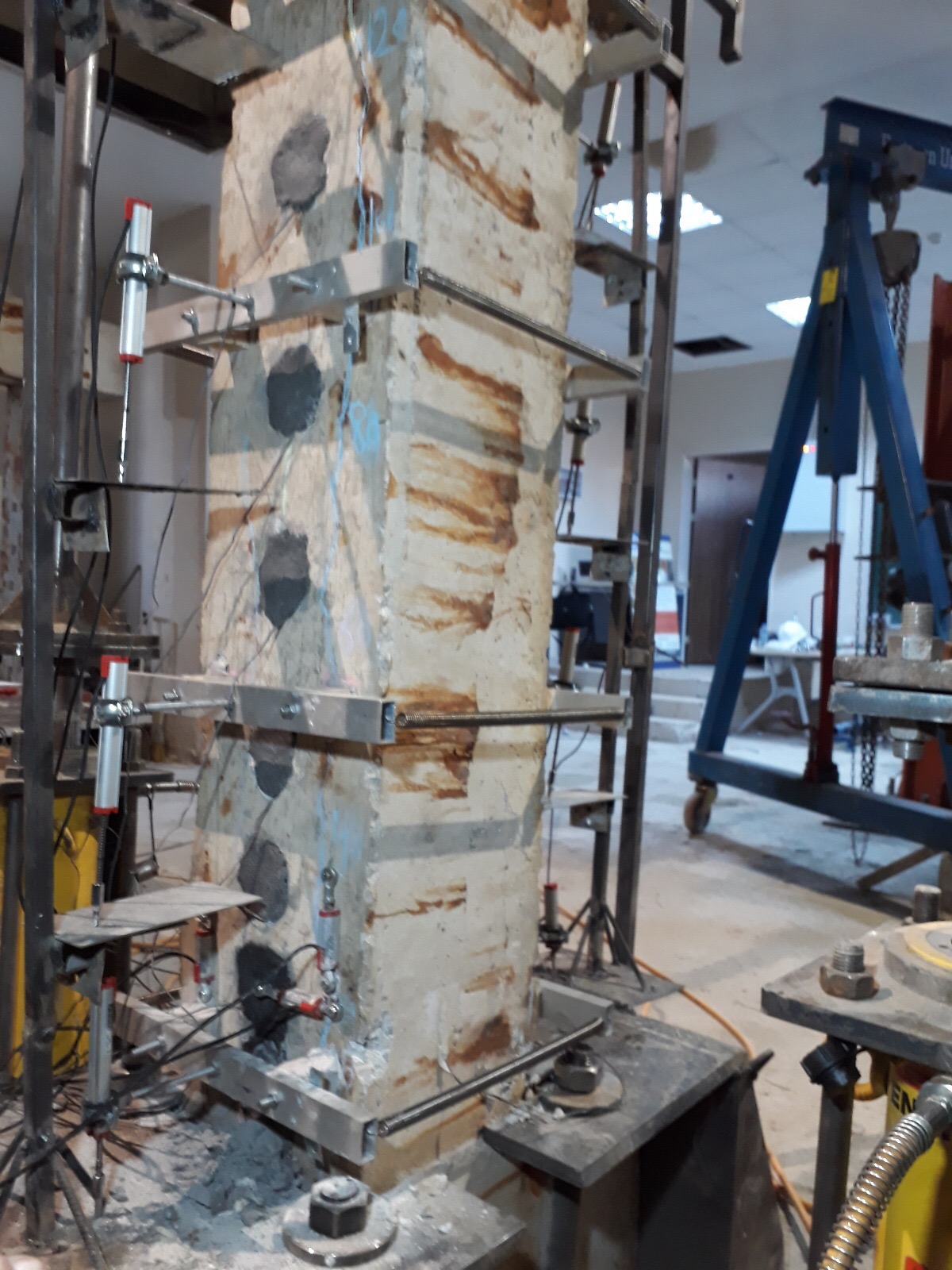 LVDT test setup